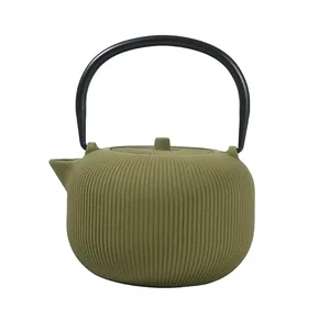 Chaleira de Ferro Canelado Verde Oliva Fosco 1 Litro