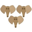 Ver imagem 1 de Kit 3 Penduradores 8cm Elefante Dourado Aço Luft Masutti Gancho de Parede Enfeite