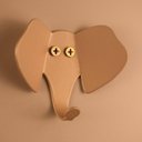 Ver imagem 2 de Kit 3 Penduradores 8cm Elefante Dourado Aço Luft Masutti Gancho de Parede Enfeite