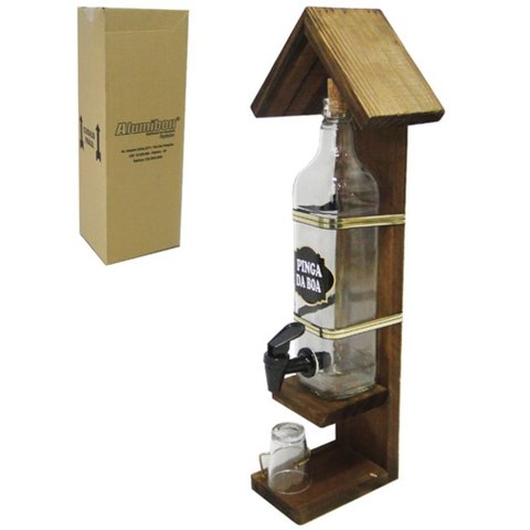 Pingometro Casinha 1 L com Copo de Vidro Dose / Shot 50ml