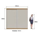 Ver imagem 5 de Guarda Roupa Casal 2 Portas 4 Gavetas Bege/Marromle/Cristalo