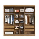 Ver imagem 2 de Guarda Roupa Casal 2 Portas 4 Gavetas Bege/Marromle/Cristalo