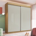 Ver imagem 1 de Guarda Roupa Casal 2 Portas 4 Gavetas Bege/Marromle/Cristalo