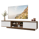 Ver imagem 4 de Rack Suspenso para TV até 80 Polegadas 218 cm 2 Portas Rustic/Branco Glamy Madesa