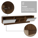 Ver imagem 2 de Rack Suspenso para TV até 80 Polegadas 218 cm 2 Portas Rustic/Branco Glamy Madesa