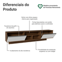 Ver imagem 6 de Rack Suspenso para TV até 80 Polegadas 218 cm 2 Portas Rustic/Branco Glamy Madesa
