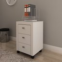 Ver imagem 4 de Conjunto 2 Peças com Escrivaninha ME4109 e Gaveteiro ME4108 163cm Branco
