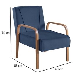 Conjunto de Sala de Estar 1 Sofá Dois Lugares Persa e 2 Poltronas Ágata - 5