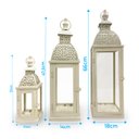 Ver imagem 2 de Kit C/3 Lanterna Marroquina Metal Branca Grande/media/peq