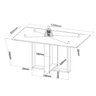 Conjunto Canto Baú com Mesa de Jantar Retangular 120x80cm de Vidro e 2 Cadeiras - 3