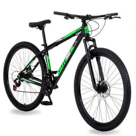 Bicicleta Aro 29 Gott 21 Marcha Câmbio Shimano Freio a Disco - Preto/verde - 19
