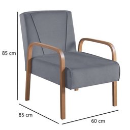Conjunto de Sala de Estar 1 Sofá Dois Lugares Persa e 2 Poltronas Ágata - 5