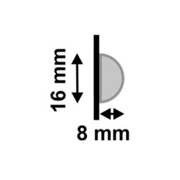 Meia Curva Poliestireno Champanhe 597 Santa Luzia - 2,8mx1,6cm (2uni) - 4