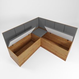 Conjunto Canto Baú com Mesa de Jantar Retangular 120x80cm de Vidro e 2 Cadeiras - 7