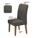 Ver mais imagens de Conjunto Canto Baú com Mesa de Jantar Retangular 120x80cm de Vidro e 2 Cadeiras Yescasa Cinza/Mel/Br