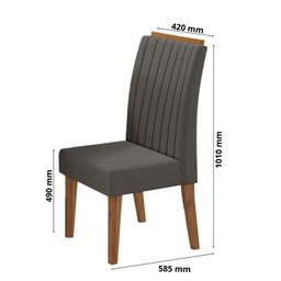 Conjunto Canto Baú com Mesa de Jantar Retangular 120x80cm de Vidro e 2 Cadeiras - 9