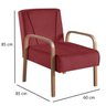 Conjunto de Sala de Estar 1 Sofá Dois Lugares Persa e 2 Poltronas Ágata - 5