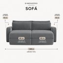 Ver imagem 4 de Sofá Retrátil 3 Lugares Veludo Apolo 1,90 Mts Ônix