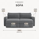 Ver imagem 4 de Sofá Retrátil 3 Lugares Veludo Apolo 1,90 Mts Ônix