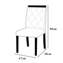 Ver imagem 2 de Kit 4 Cadeiras Decorativas Sala de Jantar Luxo Anita Facto Branco - Mozzelar