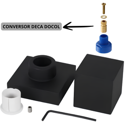 Kit Banheiro Quadrado Preto Inox + 2 Acabamento Registro:preto Fosco - 10