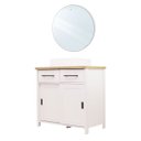 Ver imagem 1 de Gabinete Armário Banheiro Ditália com Cuba + Espelho / BN-03 cor:branco