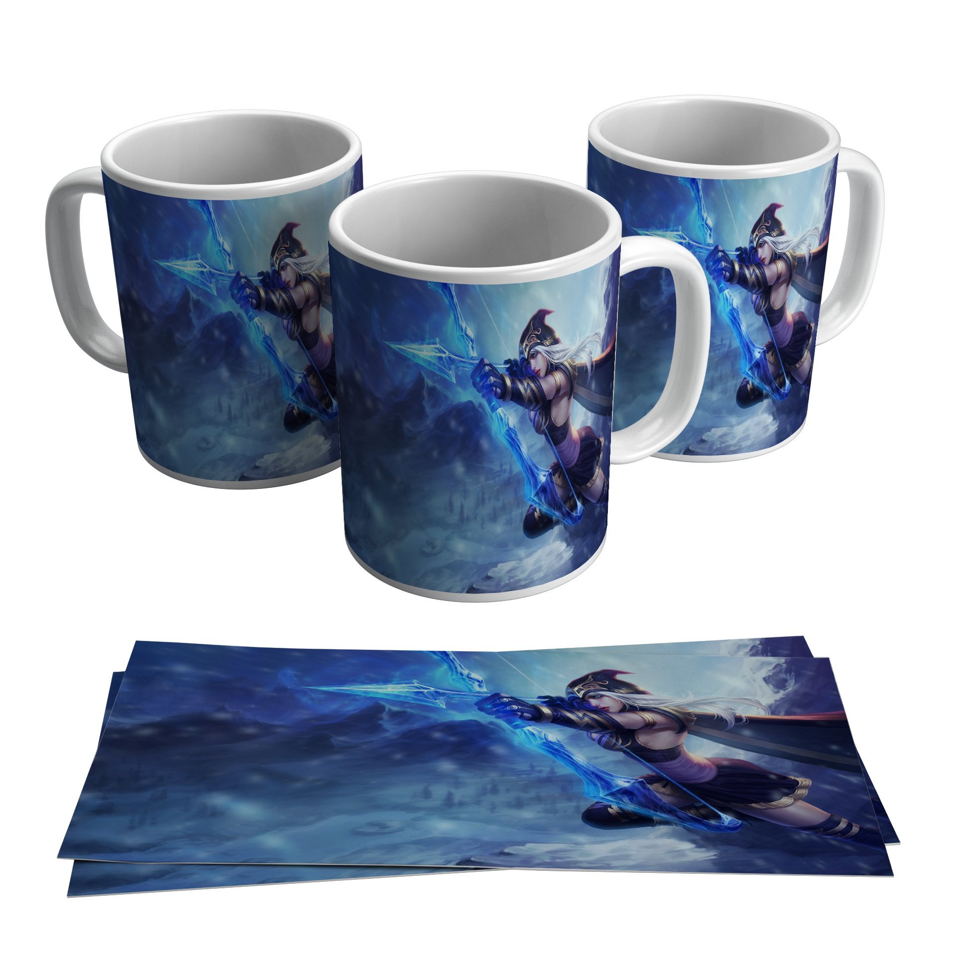 Caneca Ashe Skins League of Legends LOL A Arqueira do Gelo Gamer - 1