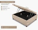 Ver imagem 2 de Base Box Baú Solteiro 88x188 Suede Bege