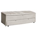 Ver imagem 1 de Calçadeira Baú Sapateira 140cm Ayla Veludo Tampo Reto