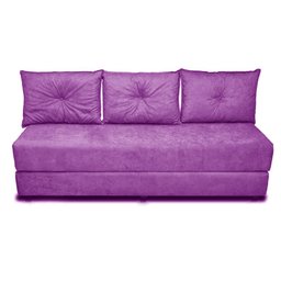 Sofá Cama Bicama 3 Lugares Casal Sofanete Suede Orthovida - Roxo - 1