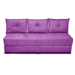 Sofá Cama Bicama 3 Lugares Casal Sofanete Suede Orthovida - Roxo
