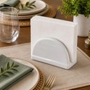 Ver imagem 1 de Porta Guardanapo Porcelana Blanc Branco 11,5x4x5,5cm Suporte Mesa Posta