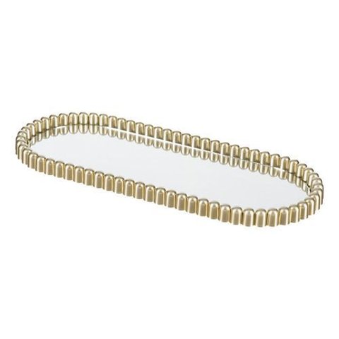 Bandeja Colar Oval Espelhada / Bde-026 - Dourada