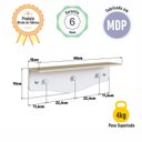 Ver imagem 4 de Prateleira Infantil com Cabideiro Linha Encanto