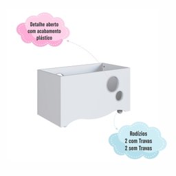 Caixa de Brinquedos com Rodízios Linha Encanto - 5