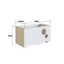 Ver imagem 3 de Caixa de Brinquedos com Rodízios Linha Encanto Cor Carvalho Araguaia