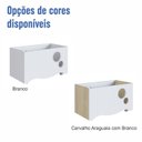 Ver imagem 6 de Caixa de Brinquedos com Rodízios Linha Encanto Cor Carvalho Araguaia/Branco