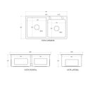 Ver imagem 6 de Cuba Pia Gourmet Dupla Preta Cozinha Aço Inox com Acessórios