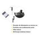 Ver imagem 2 de Cuba Pia Gourmet Dupla Preta Cozinha Aço Inox com Acessórios