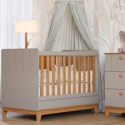 Conjunto Quarto de Bebê 1berço 1 Cômoda 6 Gavetas Chantilly - 3