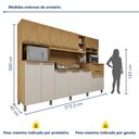 Ver imagem 3 de Armário de Cozinha 13 Portas 2 Gavetas Capitólio