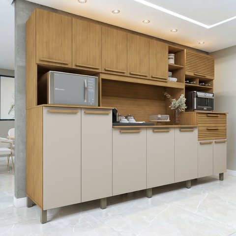 Armário de Cozinha 13 Portas 2 Gavetas Capitólio