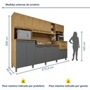 Ver imagem 3 de Armário de Cozinha 13 Portas 2 Gavetas Capitólio