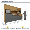 Ver imagem 3 de Armário de Cozinha 13 Portas 2 Gavetas Capitólio