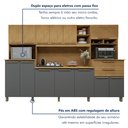 Ver mais imagens de Armário de Cozinha 13 Portas 2 Gavetas Capitólio