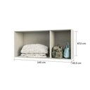Ver imagem 2 de Maleiro Closet Prime Legno Crema sem Porta 1,45 Cm Ponte Casal Luciane Móveis