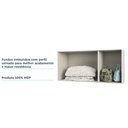 Ver imagem 3 de Maleiro Closet Prime Legno Crema sem Porta 1,45 Cm Ponte Casal Luciane Móveis