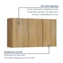 Ver mais imagens de Armário Aéreo para Cozinha 3 Portas 120cm Dakota Marrom/Cinamomo