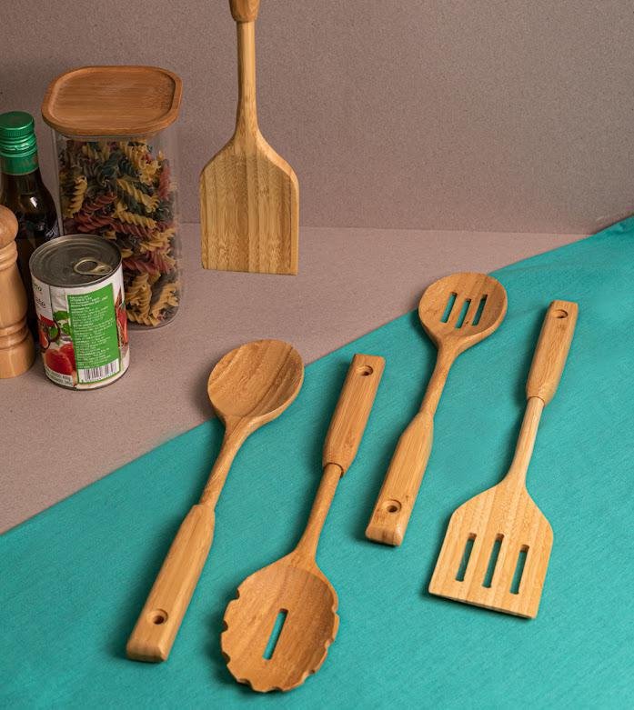 Colher de Bambu Grande para Arroz e Utensílios de Cozinha - 6