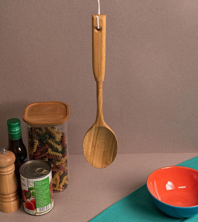 Colher de Bambu Grande para Arroz e Utensílios de Cozinha - 5